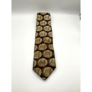 VTG Ralph Marlin Just Balls Baseball Fastball Necktie 2000 57 x 3.75 Y2K MLB